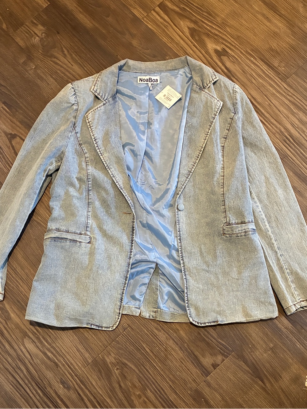 NOA BOA Boutique Denim Blazer sz L